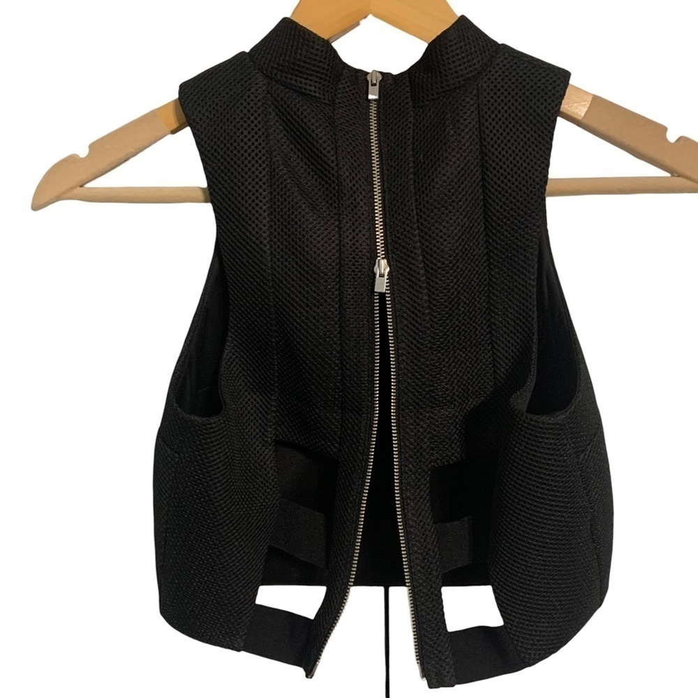 Express TWO ITEM SET mesh cutout mock neck top size XS and matching skirt size S - Picture 5 of 15